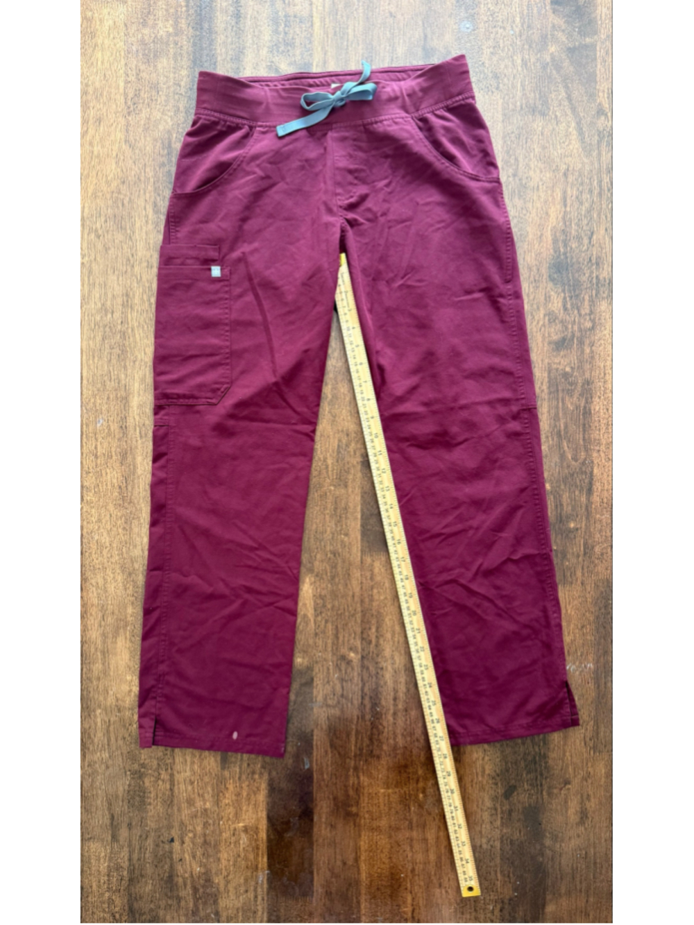 Women's FIGS Technical Collection Scrub Pants Size S Burgundy